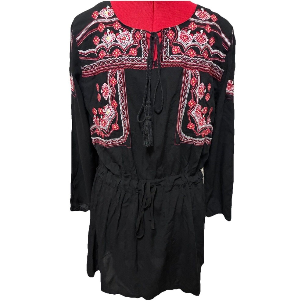 Velzera Women’s Black Embroidered Dress Size Medium